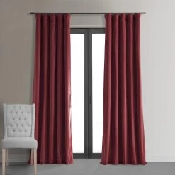 Dark Amaranth Signature Velvet Room Darkening Curtain Pair (2 Panels)