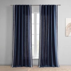 Blue Harbor Modern Hampton Textured Cotton Curtain