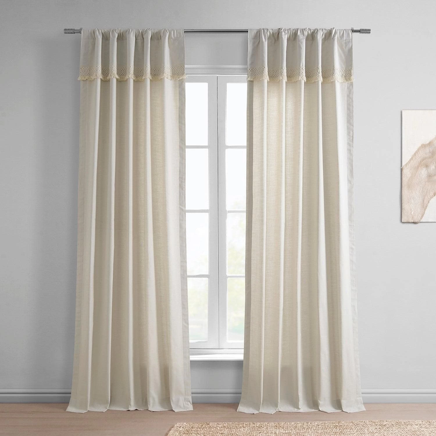 Sayville Modern Hampton Textured Cotton Curtain 3 Sayville Modern Hampton Textured Cotton Curtain