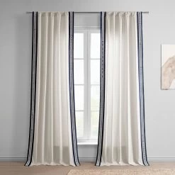 Blue River Modern Hampton Textured Cotton Curtain