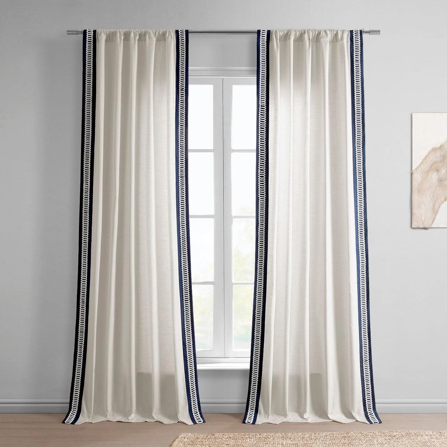 Blue River Modern Hampton Textured Cotton Curtain 3 Blue River Modern Hampton Textured Cotton Curtain