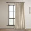 Angora Beige Extra Wide Signature Plush Velvet Hotel Blackout Curtain