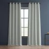 Oyster Grommet Textured Faux Linen Room Darkening Curtain -Chic Curtains Shop 1 c888fbfe be43 4b6d b919 371b2c265b37