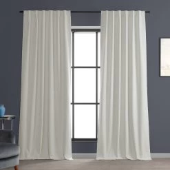 Off White Performance Linen Hotel Blackout Curtain