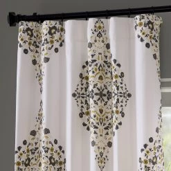 Kerala Gold Printed Cotton Curtain -Chic Curtains Shop 2B