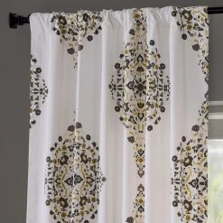 Kerala Gold Printed Cotton Curtain -Chic Curtains Shop 2C