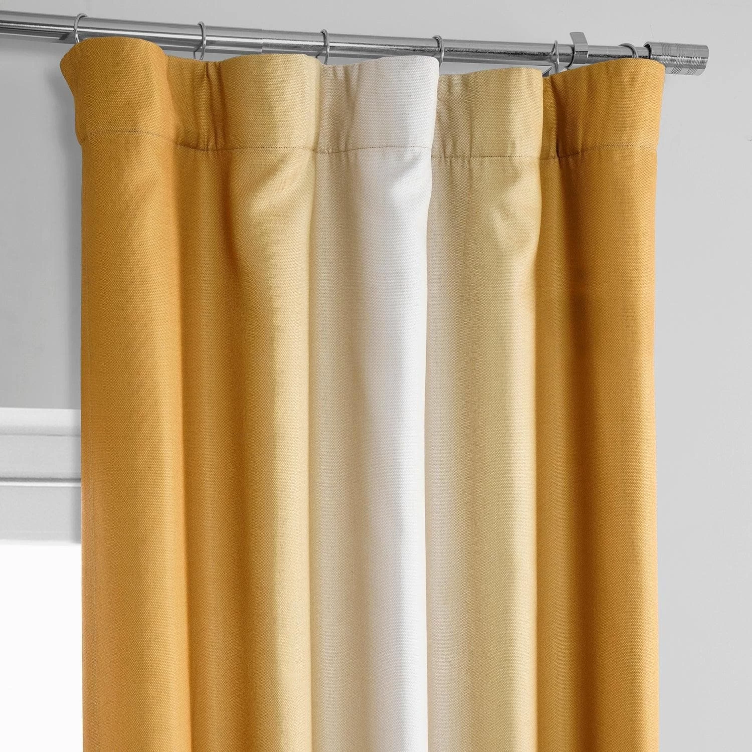 Parallel Gold Printed Faux Linen Room Darkening Curtain 3 Parallel Gold Printed Faux Linen Room Darkening Curtain - Image 2