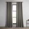 Blazer Grey Grommet Textured Faux Linen Room Darkening Curtain