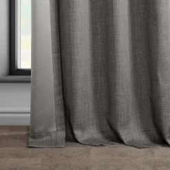 Blazer Grey Grommet Textured Faux Linen Room Darkening Curtain 11 Blazer Grey Grommet Textured Faux Linen Room Darkening Curtain -Chic Curtains Shop 37H