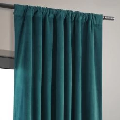 Ocean Teal Blue Signature Velvet Room Darkening Curtain Pair (2 Panels) -Chic Curtains Shop 3 19d85359 87a1 4bb1 8e40 206975130ecf