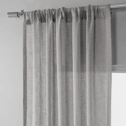 Paris Greige Textured Faux Linen Sheer Curtain -Chic Curtains Shop 3 2cc6bb4d 9858 49b0 898c 4871d9811788