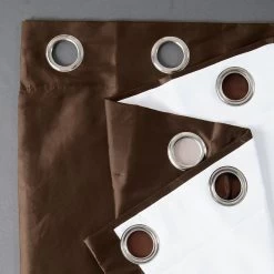 Copper Brown Grommet Faux Silk Taffeta Blackout Curtain -Chic Curtains Shop 3 375b98e0 76dc 4c24 af5a 0467091c5590
