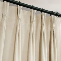 Alabaster Beige French Pleat Signature Velvet Blackout Curtain -Chic Curtains Shop 3 3f9d2f48 7729 4fb9 b75c 08d39cb0a2aa