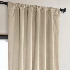 Angora Beige Signature Plush Velvet Hotel Blackout Curtain -Chic Curtains Shop 3 4f8ef3f8 1081 4882 9693 7f24988c021c