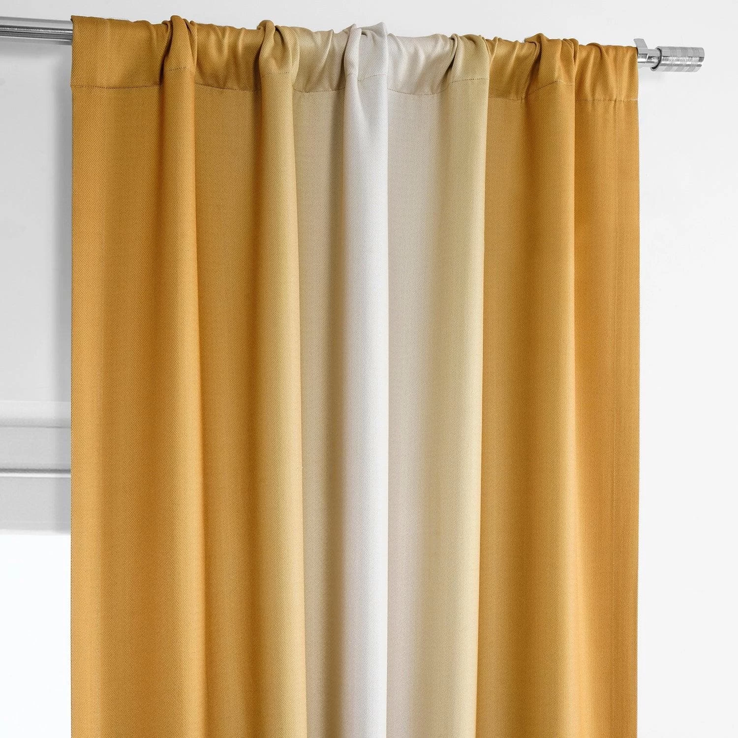 Parallel Gold Printed Faux Linen Room Darkening Curtain 5 Parallel Gold Printed Faux Linen Room Darkening Curtain - Image 4