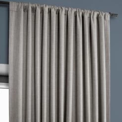 Clay Extra Wide Textured Faux Linen Room Darkening Curtain -Chic Curtains Shop 3 788a8bca f299 4e71 b396 bcec49efb4bb