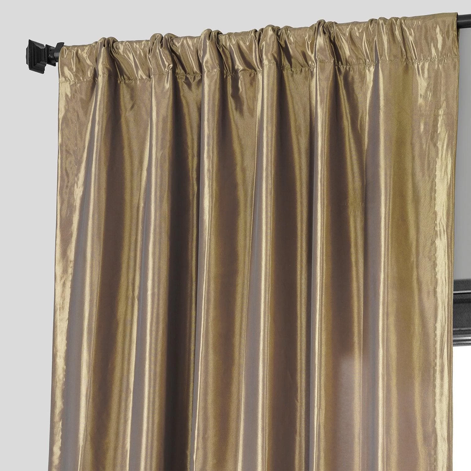 Gold Nugget Faux Silk Taffeta Blackout Curtain 6 Gold Nugget Faux Silk Taffeta Blackout Curtain - Image 4