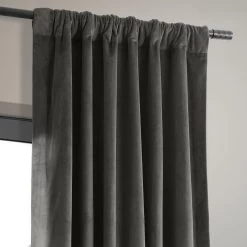Colbalt Grey Signature Velvet Room Darkening Curtain Pair (2 Panels) 11 Colbalt Grey Signature Velvet Room Darkening Curtain Pair (2 Panels) -Chic Curtains Shop 3 858b5aa7 8721 45a7 ab35 c51c7143dbde