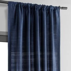 Navy Textured Dupioni Silk Curtain -Chic Curtains Shop 3 89527413 3722 4967 b991 d1b95ce28569