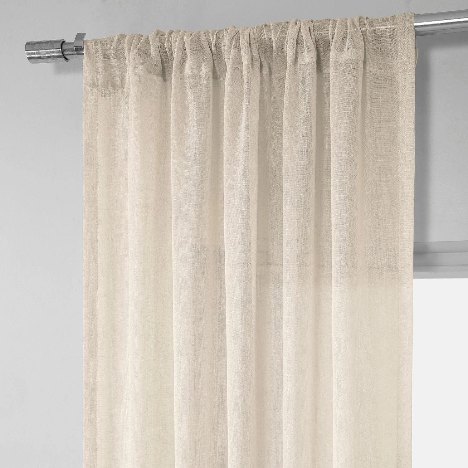 Cotton Seed Textured Faux Linen Sheer Curtain 5 Cotton Seed Textured Faux Linen Sheer Curtain - Image 3