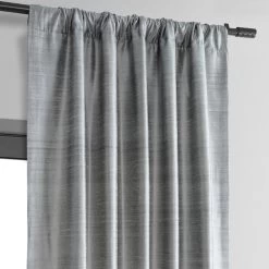 Mineral Grey Textured Dupioni Silk Curtain -Chic Curtains Shop 3 ccbc576a 357a 44cf 956d 7e046b365164