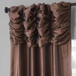 Copper Brown Ruched Solid Faux Silk Taffeta Curtain 10 Copper Brown Ruched Solid Faux Silk Taffeta Curtain -Chic Curtains Shop 3 d7644e06 20ca 470c a26f 9b47714b2d9e