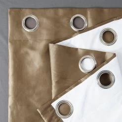 Gold Nugget Grommet Faux Silk Taffeta Blackout Curtain -Chic Curtains Shop 3 ee36eba6 5232 4326 9fdc 8d208d94a8da