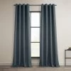 Reverie Blue Grommet Textured Faux Linen Room Darkening Curtain 2 Reverie Blue Grommet Textured Faux Linen Room Darkening Curtain -Chic Curtains Shop 42A 161fd120 592b 4fba 910e 7f5191194005