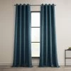Story Blue Grommet Textured Faux Linen Room Darkening Curtain -Chic Curtains Shop 43A d95e5953 1d4e 4c08 b427 dda8d5720d3c