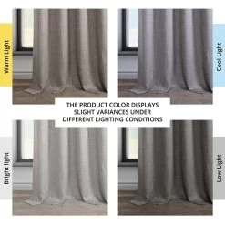 Dark Gravel Grommet Textured Faux Linen Room Darkening Curtain -Chic Curtains Shop 48N 8ae3da26 c614 470a ad13 1b3102ab41bc