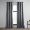 Dark Gravel Grommet Textured Faux Linen Room Darkening Curtain -Chic Curtains Shop 49A 4968e60d 7acd 454f 9e72 c6e08084eb32