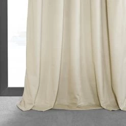 Alabaster Beige French Pleat Signature Velvet Blackout Curtain -Chic Curtains Shop 4 364f8249 9d19 49fd 98d9 a9499f10c27b