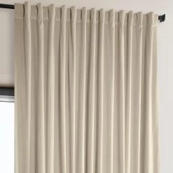 Angora Beige Extra Wide Signature Plush Velvet Hotel Blackout Curtain -Chic Curtains Shop 4 4193d5b1 d663 4567 90bc 03169d6d73e3
