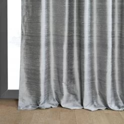 Mineral Grey Textured Dupioni Silk Curtain -Chic Curtains Shop 4 45e11522 9239 4868 a309 c451e11a9eae
