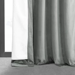 Silver Grey French Pleat Signature Velvet Blackout Curtain -Chic Curtains Shop 4 57069b49 e870 4472 90b9 884cffd27481
