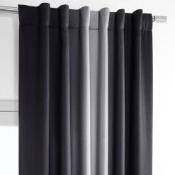 Parallel Grey Printed Faux Linen Room Darkening Curtain -Chic Curtains Shop 4 6dbf745a 57a9 4e24 926a 647b4e77467a