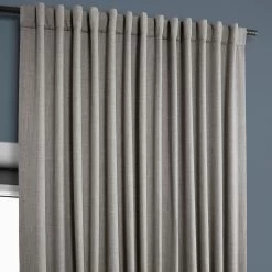 Clay Extra Wide Textured Faux Linen Room Darkening Curtain -Chic Curtains Shop 4 a2026fba b77e 4f14 a2c9 1126264cb254
