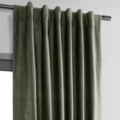 Midnight Pine Textured Dupioni Silk Curtain -Chic Curtains Shop 4 bc4c44c3 f667 45e2 9f63 afe1f6e6e010
