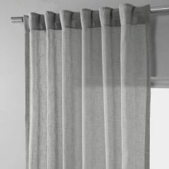 Paris Greige Textured Faux Linen Sheer Curtain -Chic Curtains Shop 4 e41b1fdb f0c9 4336 9657 edafb11a95ff