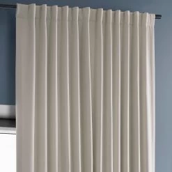Birch Extra Wide Textured Faux Linen Room Darkening Curtain -Chic Curtains Shop 4 e4c031e1 f415 4400 b42b 4ac9f450b46c