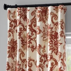 Indonesian Rust Printed Cotton Curtain -Chic Curtains Shop 5B 160f9702 c35d 481b 9781 f5c0d921a5e8