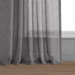 Gravel Grey Textured Faux Linen Sheer Curtain 12 Gravel Grey Textured Faux Linen Sheer Curtain -Chic Curtains Shop 5 0929a8a9 1e8c 432f ae18 4566adbad504