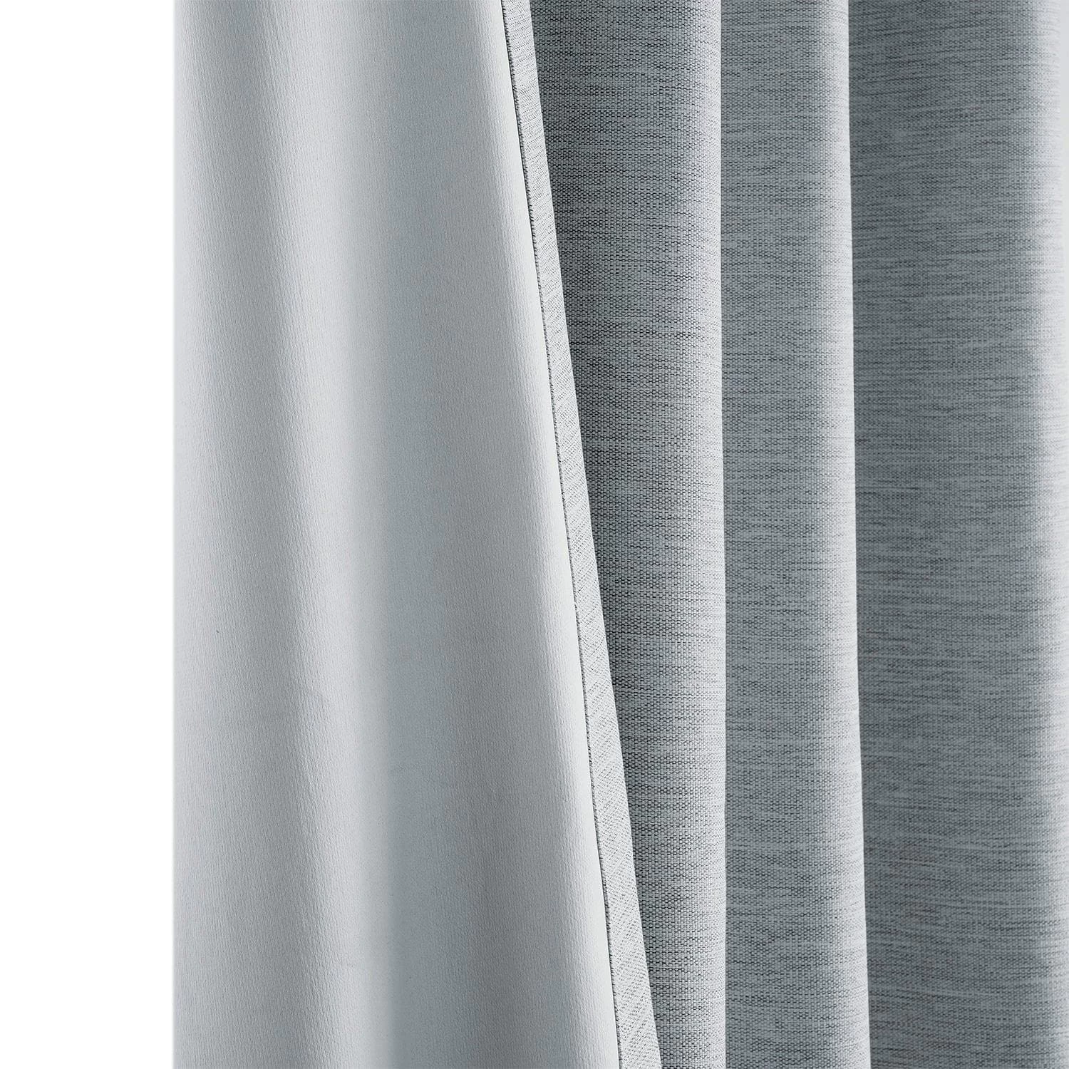 Gulf Blue Textured Bellino Room Darkening Curtain 7 Gulf Blue Textured Bellino Room Darkening Curtain - Image 5