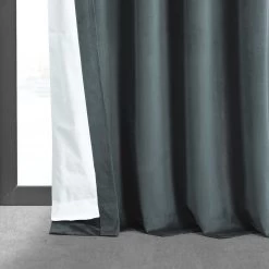 Seared Grey Signature Velvet Room Darkening Curtain Pair (2 Panels) -Chic Curtains Shop 5 41cedab0 8ac7 44b9 a470 8e383b70d54c