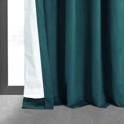 Ocean Teal Blue Signature Velvet Room Darkening Curtain Pair (2 Panels) -Chic Curtains Shop 5 509a7791 00e2 4c4a 9c5e 7e8d54ba0b14