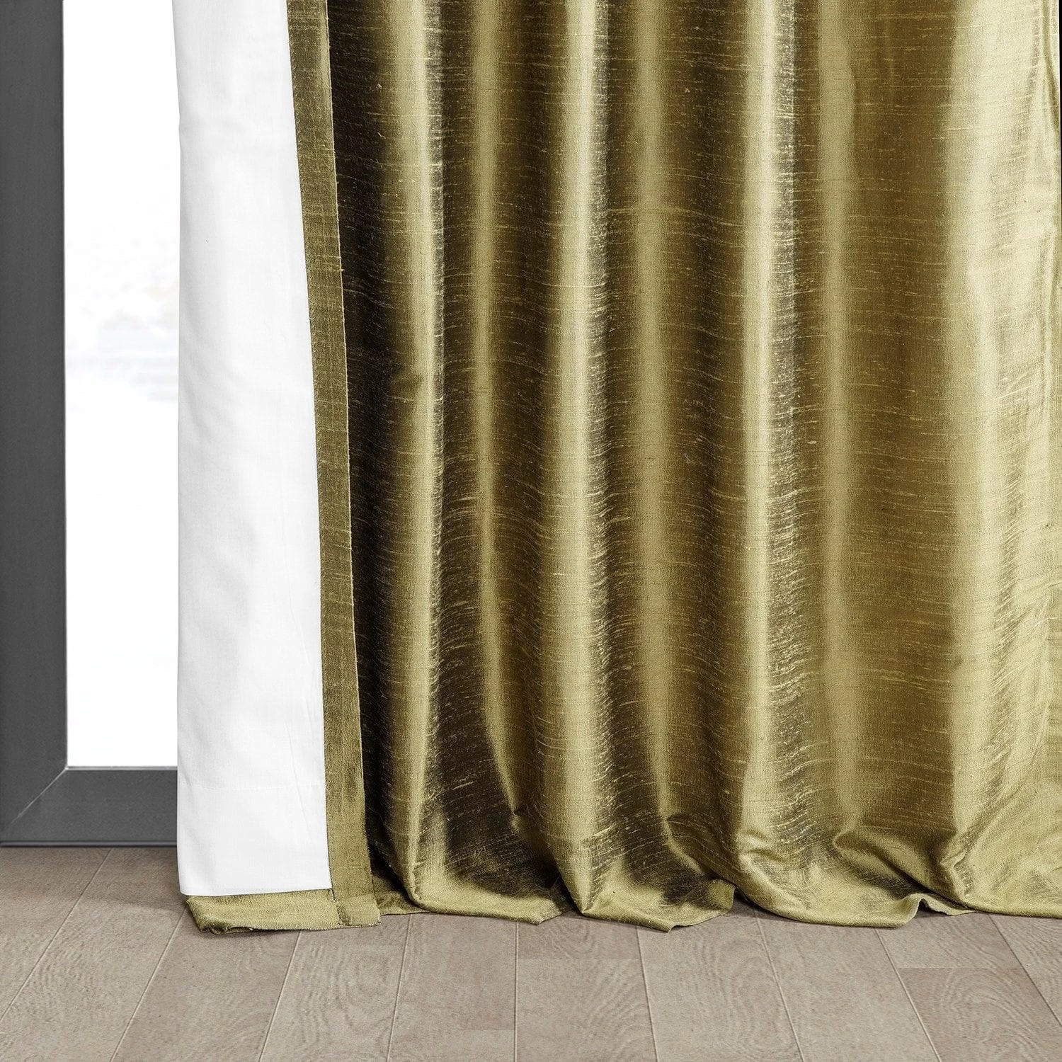 Sconce Gold Textured Dupioni Silk Curtain 7 Sconce Gold Textured Dupioni Silk Curtain - Image 5