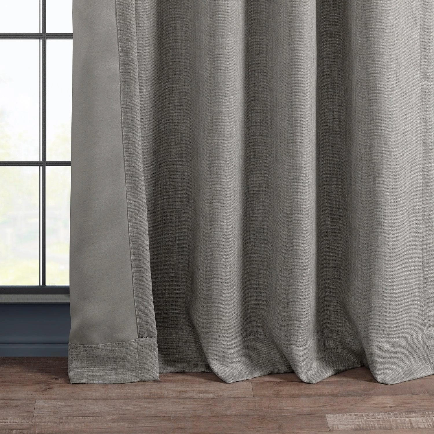 Clay Textured Faux Linen Room Darkening Curtain 7 Clay Textured Faux Linen Room Darkening Curtain - Image 5