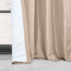Antique Beige Grommet Faux Silk Taffeta Blackout Curtain -Chic Curtains Shop 5 b811c83e 8652 4368 aa67 249dcb089ac8
