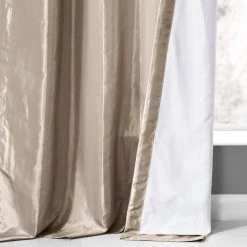 Antique Beige Ruched Solid Faux Silk Taffeta Curtain -Chic Curtains Shop 5 cf9bbc46 5dca 4a75 9734 d12f27e1379d