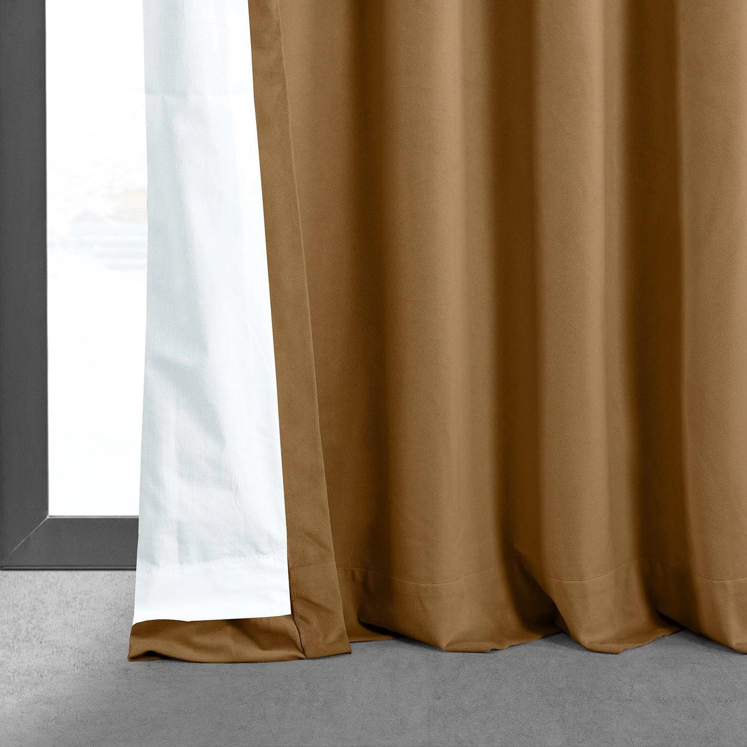 Gamboge Gold Signature Velvet Room Darkening Curtain Pair (2 Panels) 7 Gamboge Gold Signature Velvet Room Darkening Curtain Pair (2 Panels) - Image 5